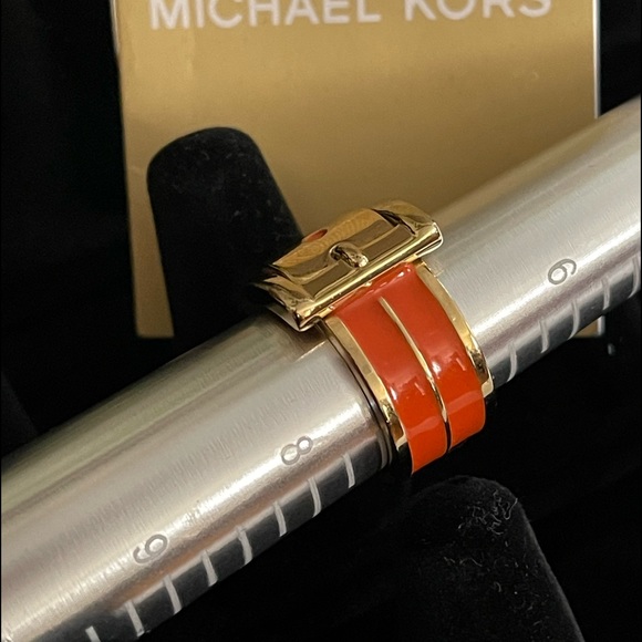 Michael Kors Women’s bracelet & ring set in orange and gold - Picture 6 of 8